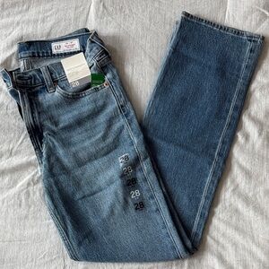 GAP 90s Straight High Rise Women’s Denim Jeans in Medium Blue wash 28/6 regular